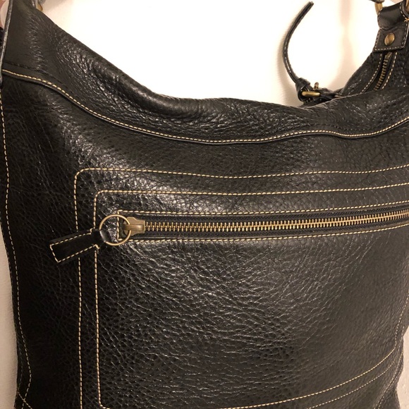 COPY - ❤️ COACH VINTAGE CHELSEA LACE PEBBLED BLACK LEATHER TOTE DUFFLE BAG: EUC - Picture 3 of 8